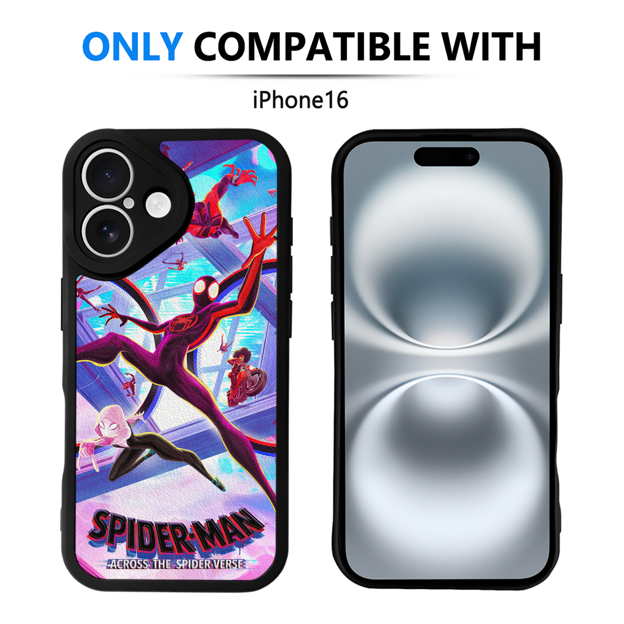 （画像用） Spider Man スパイダーマン 【iPhone 16シリーズ対応】シリコンスマホケース（レザー調） 材質：シリコン